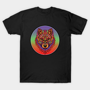 Mystic Canine Mandala Emblem T-Shirt